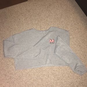 Cropped workout sweatshirt